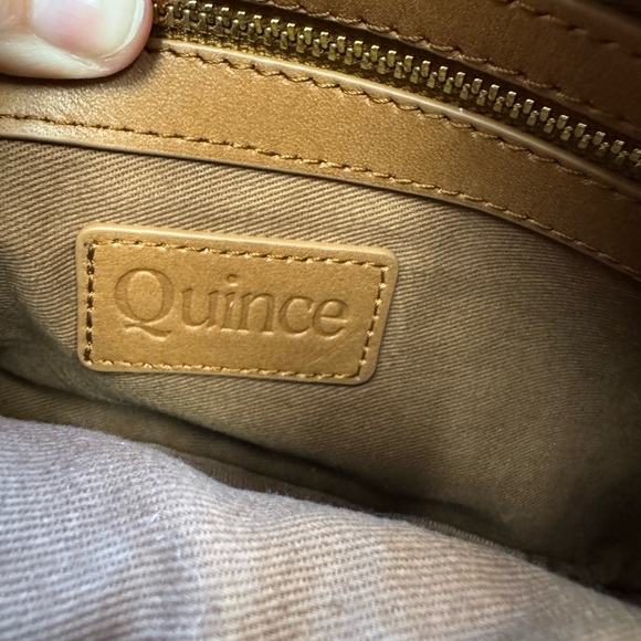 Quince Brown Woven Leather Crossbody Bag - Picture 3 of 3